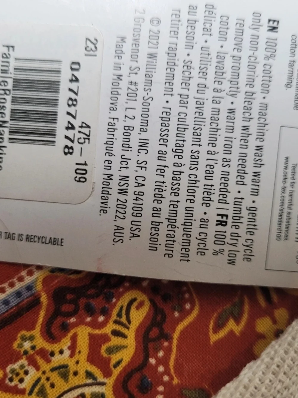 Williams Sonoma everyday famile color